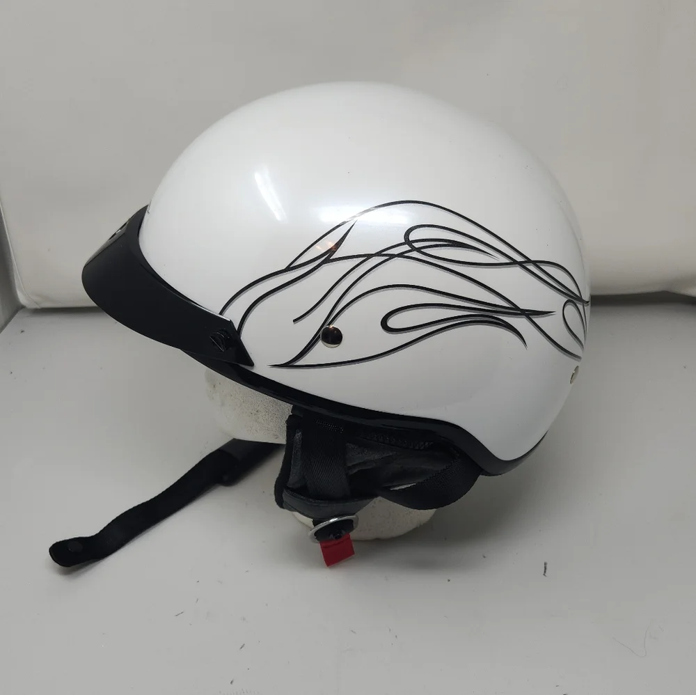 Harley Davidson 1/2 Helmet Large Destination Ear flaps & Visor - Picture 3 of 13
